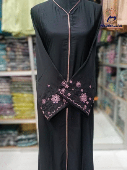 প্রিমিয়াম চেরি কাপড়+এমব্রডারি চাকা ফুল