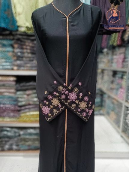 প্রিমিয়াম চেরি কাপড়+এমব্রডারি চাকা ফুল