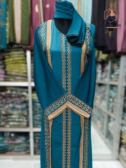 প্রিমিয়াম জাফরান কাপড়ের এমব্রডারি ৩ পেনেল