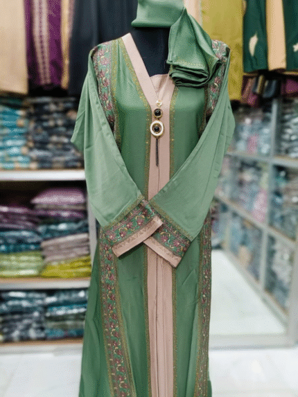 জাফরান এমব্রডারী কারুকাজ+লেইছ।